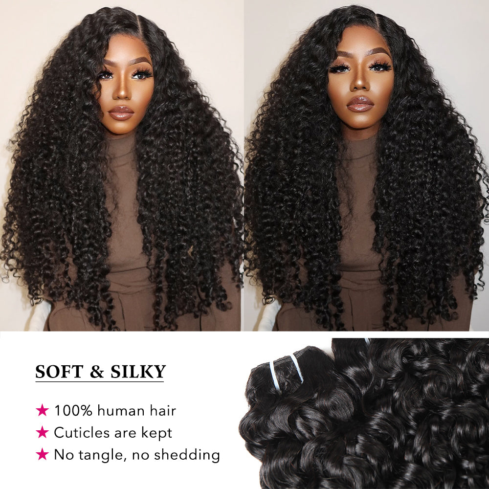 30-38 Inch Long & Thick Water Wave Hair Bundles Super Voluminous Human Hair Weave - AlloveHair