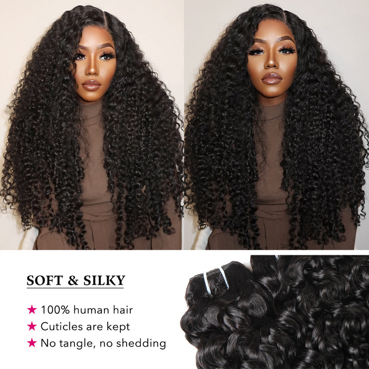 30-38 Inch Long & Thick Water Wave Hair Bundles Super Voluminous Human Hair Weave - AlloveHair