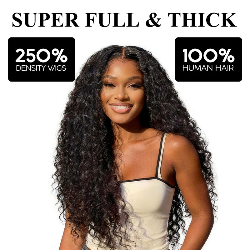 250% Density 30 40 Inch Water Wave Wigs 13x4 13x6 7x6 HD Lace Front Wigs Wet And Wavy Human Virgin Hair - AlloveHair