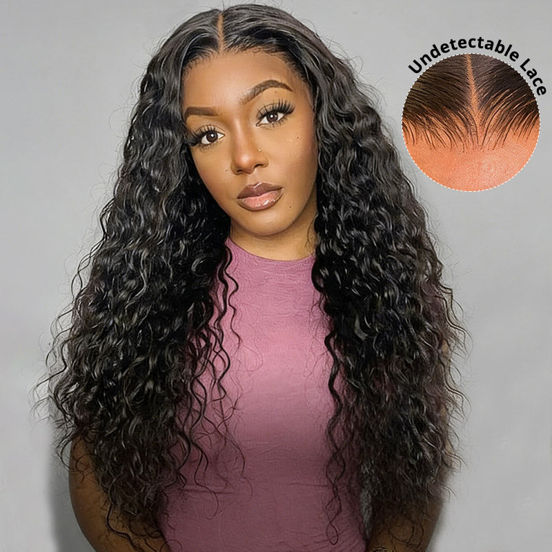 Water Wave 5x5 Closure Wigs 200% Density Thick Hair All Day Comfort Glueless Wig for Beginners