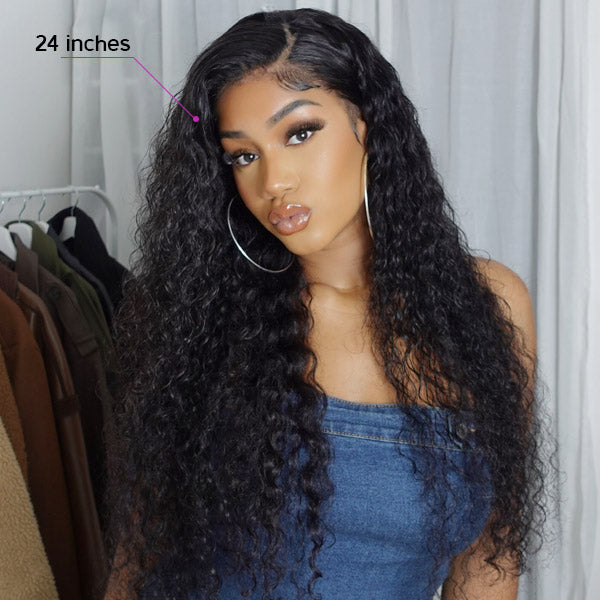 Pre Plucked Wear & Go Wig | Long 32Inch Glueless HD 13x4 Lace Front Wig Water Wave Human Hair Wigs