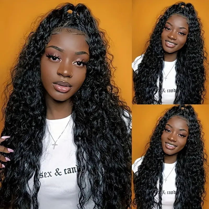 360 Lace Frontal Wig Brazilian Water Wave Lace Front Human Hair Wigs For Women