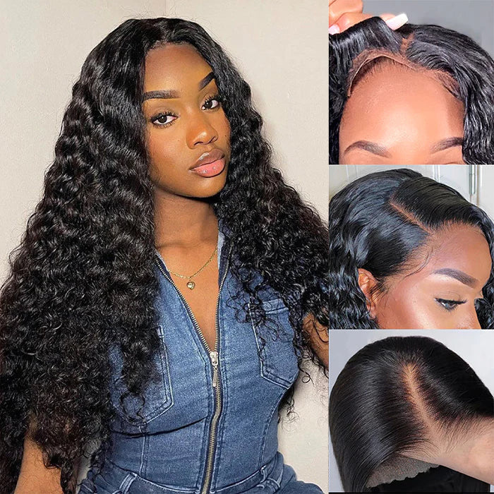 Pre Cut Wear & Go Lace Wig | Breathable Water Wave 13*4 HD Lace Front Wigs 180% Density