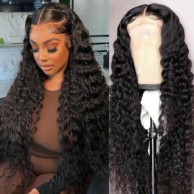13x4 Water Wave Lace Front Wigs 180% Density Wet And Wavy HD Lace Wigs Pre Plucked With Baby Hair