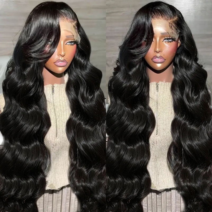HD Transparent Body Wave Hair 13*4 Lace Front Human Hair Wigs With 3 Cap Sizes