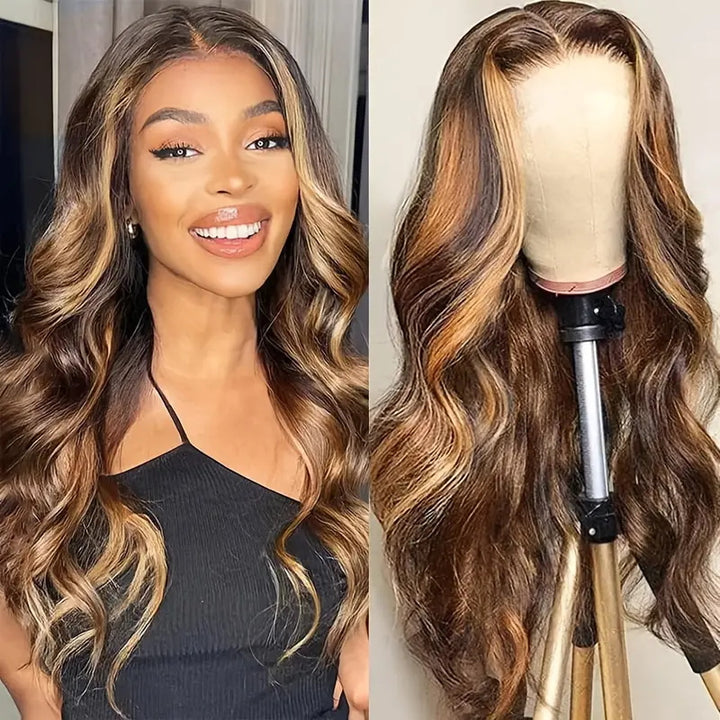 [Mother's Day Sale] Allove Hair 13x6 P4/27 Highlight Human Hair Lace Front Wigs