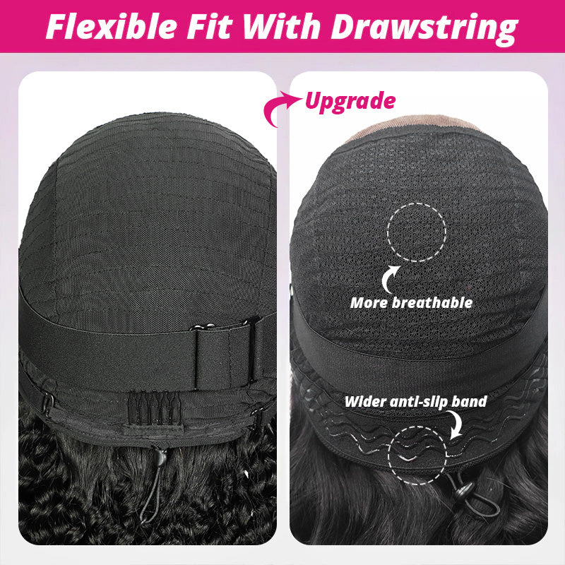 Allove Pull Go Drawstring Wig 13x6 Full Lace Front Wig Virgin Curly Human Hair - AlloveHair