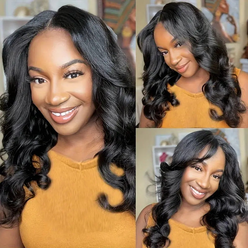 4C Edges 13x4 HD Invisible Lace Wigs Body Wave Human Hair Lace Closure Wig Natural Hairline