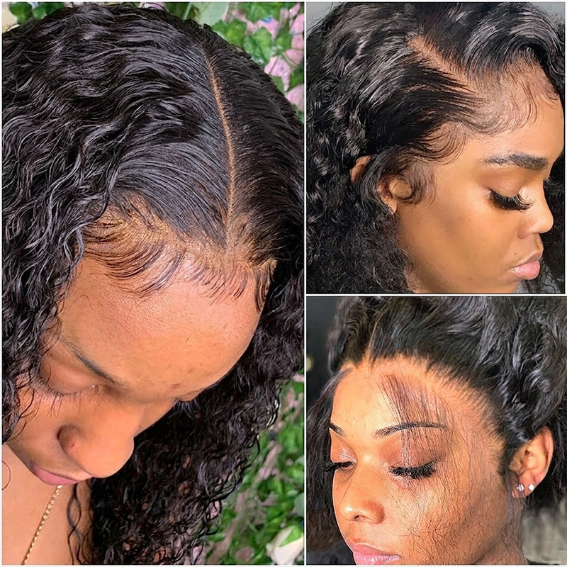 250% Density Water Wave 13x6 Full Lace Frontal Wig Pre-Everything Glueless Wig 30 Inch - AlloveHair