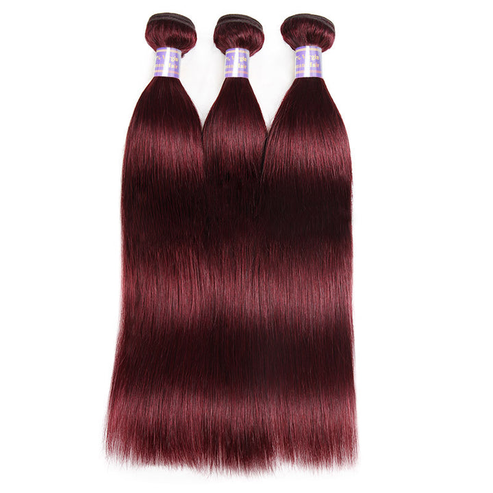 Allove Hair More Popular 99 J# Straight Human Hair 3 Bundles Hair Extensions : ALLOVEHAIR