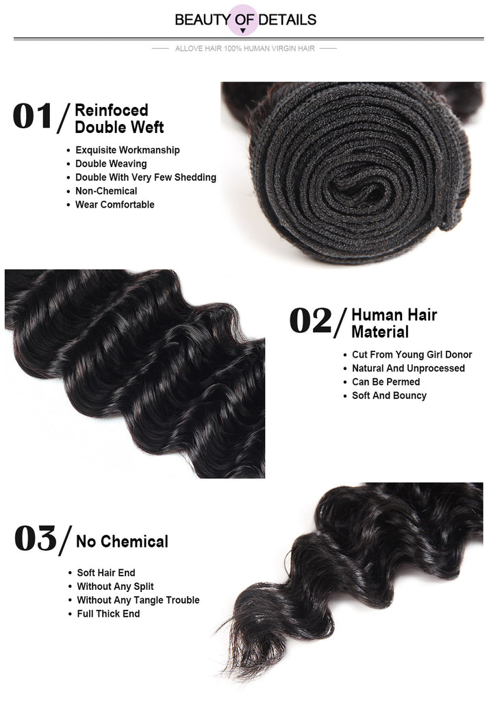 Wholesale 8A Deep Wave Virgin Human Hair 10 Bundles Deal : ALLOVEHAIR