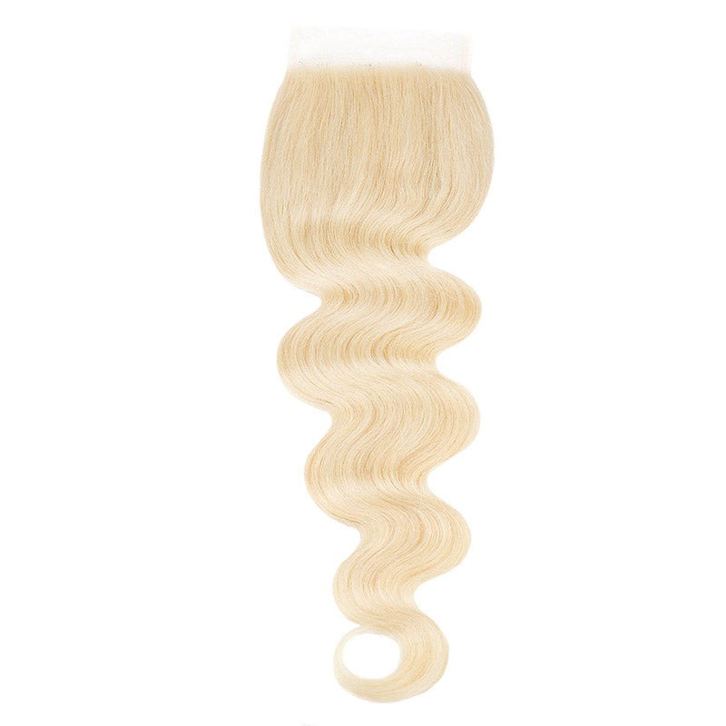 Allove Pure Blonde Body Wave Hair 3 Bundles with Lace Closure 613 Body wave : ALLOVEHAIR