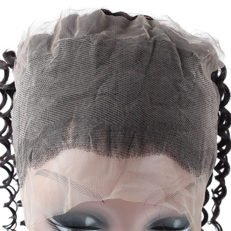 Peruvian Deep Wave 2 Bundles with 360 Lace Frontal Closure Virgin Hair : ALLOVEHAIR
