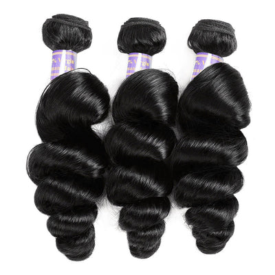Allove Hair Peruvian Loose Wave Virgin Human Hair 3 Bundle Deals : ALLOVEHAIR