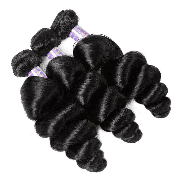 Allove Hair Indian 3 Bundles Loose Wave Virgin Human Hair : ALLOVEHAIR