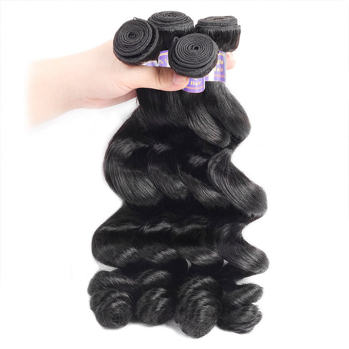 Allove Hair Peruvian Loose Wave Virgin Human Hair Weave 4 Bundles : ALLOVEHAIR