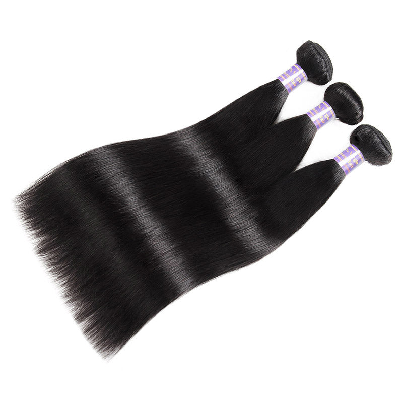 Allove Hair Peruvian Straight Hair 3 Bundles With 4*4 Lace Closure : ALLOVEHAIR