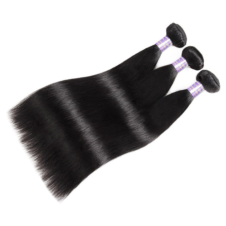 Allove Hair Peruvian Straight Hair 3 Bundles With 4*4 Lace Closure : ALLOVEHAIR