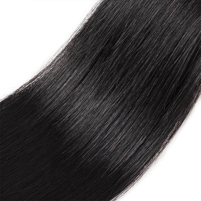 Peruvian Straight Hair 2 Bundles with 360 Lace Frontal Closure : ALLOVEHAIR