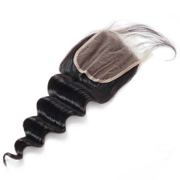 Allove Hair Buy 3 Bundles Loose Deep Wave Hair Get 1 Free Lace Closure : ALLOVEHAIR
