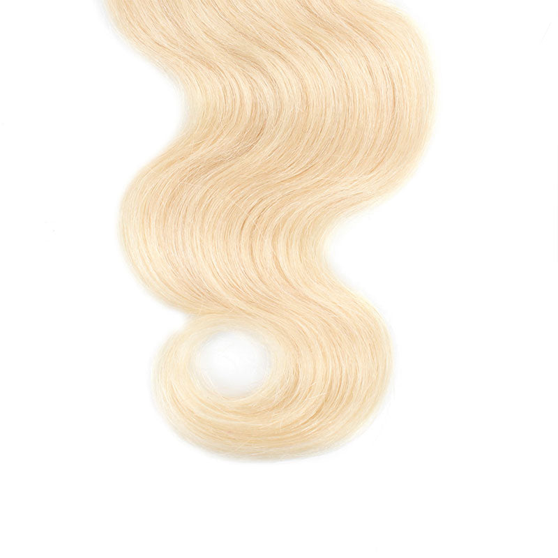 Allove Pure Blonde Body Wave Hair 3 Bundles with Lace Closure 613 Body wave : ALLOVEHAIR