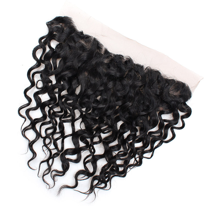 Indian Water Wave 4 Bundles with 13*4 Lace Frontal Closure : ALLOVEHAIR