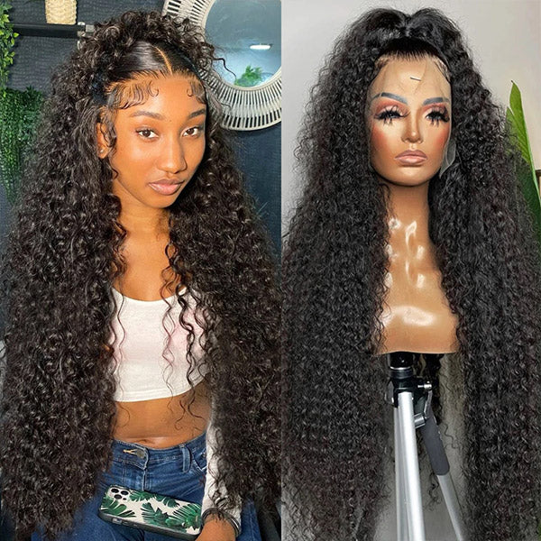 28Inch HD Undetectable Invisible Full Lace Wig Deep Wave Human Hair Wig