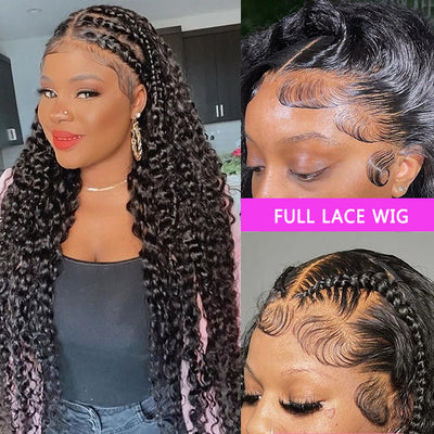 28Inch HD Undetectable Invisible Full Lace Wig Deep Wave Human Hair Wig
