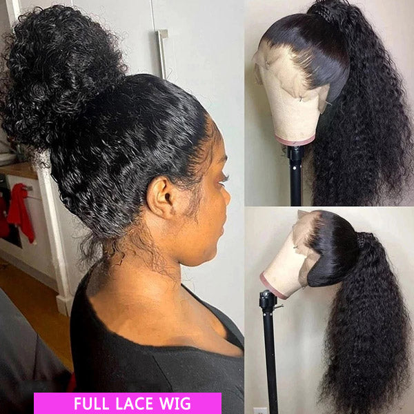 28Inch HD Undetectable Invisible Full Lace Wig Deep Wave Human Hair Wig