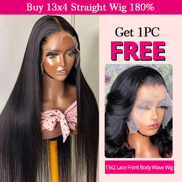 Flash Sale | Buy 13x4 Lace Front Straight Wig Get 13x2 Lace Front Body Wave Wig for Free