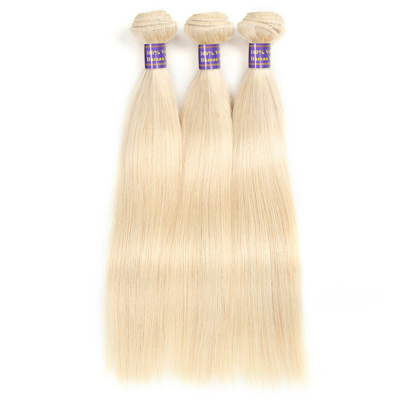 New Arrival 613 Blonde Straight Human Remy Hair Weave 3 Bundles : ALLOVEHAIR