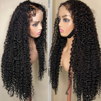 4C Edges Deep Wave Kinky Edges 4x4/13x4 Undetectable Lace Front Wig with Pre Plucked
