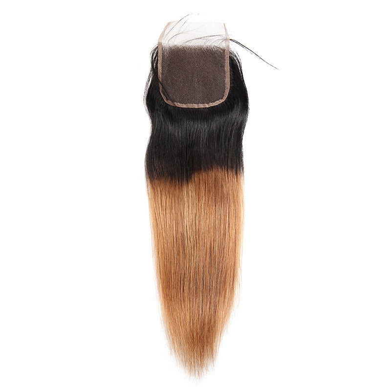 Allove Hair Tow Tone T 1B /30 Straight Hair 3 Bundles With Closure Fashion Colorful Hair : ALLOVEHAIR