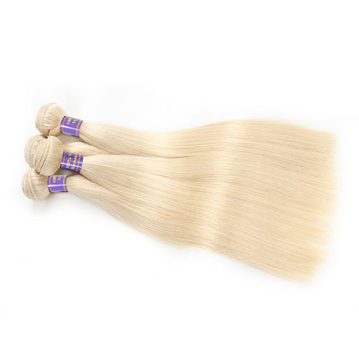 New Arrival 613 Blonde Straight Human Remy Hair Weave 3 Bundles : ALLOVEHAIR