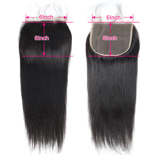 Straight Hair 6*6 Lace Closure Virgin Remy Hair Allove Hair : ALLOVEHAIR