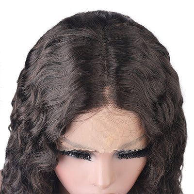 Allove 10A Remy Hair Water Wave Wig Lace Part Human Hair Wigs