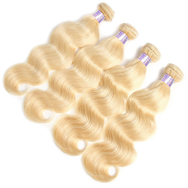 Allove 613 Blonde Body Wave 4 Bundles Human Remy Hair