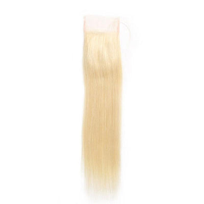 Allove 613 Blonde Color Straight Hair 3 Bundles with 4*4 Lace Closure