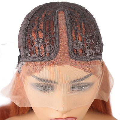 Orange Ginger Color Hair 13x4x1 Lace Part Straight/Body Wave Human Hair Wigs for Women