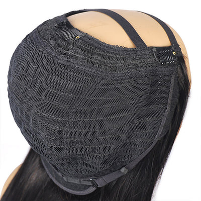 Allove Hair Straight Virgin Remy Human Hair Wigs U Part Wig