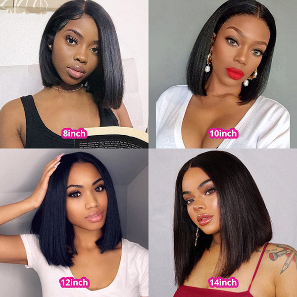 Short Bob Wig Allove Straight Bob Lace Front Wigs for Women Transparent Lace Frontal Wigs
