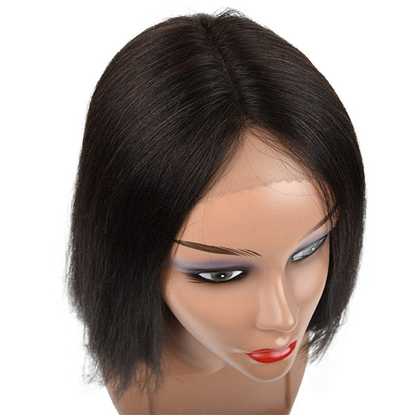 Allove Virgin Straight Short Style Bob Human Hair Lace Wigs For Black Woman : ALLOVEHAIR
