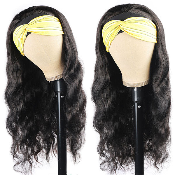 Allove Body Wave Headband Wig Glueless Human Hair Wig 150% Density