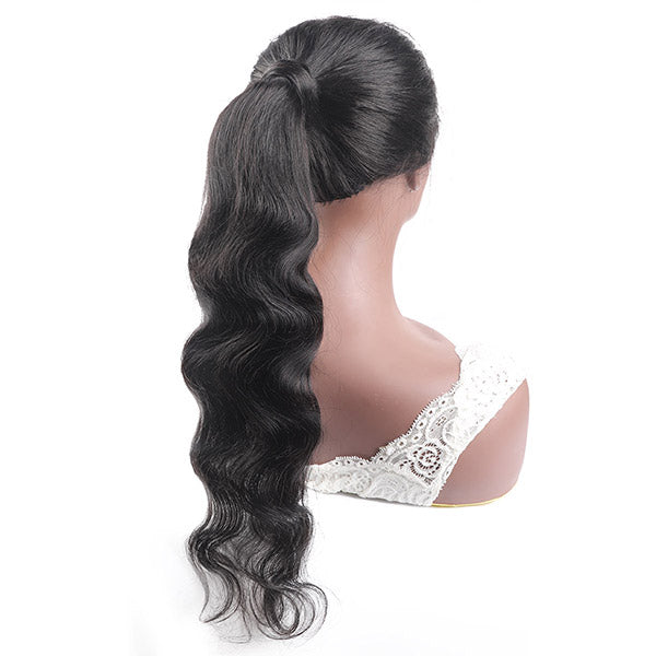 Body Wave Long Wavy Wrap Around Clip In Ponytail Hair Extension