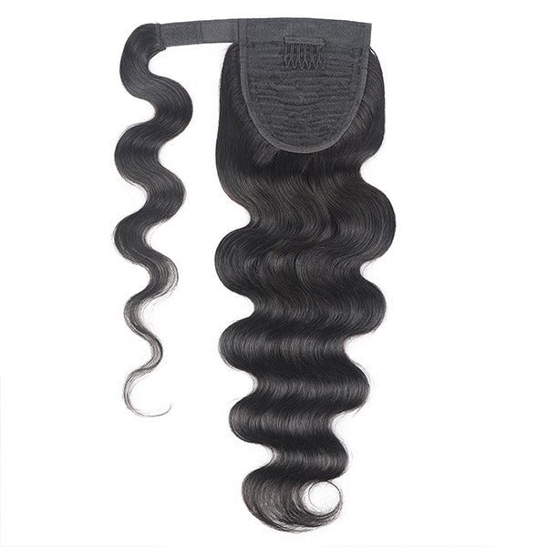 Body Wave Long Wavy Wrap Around Clip In Ponytail Hair Extension