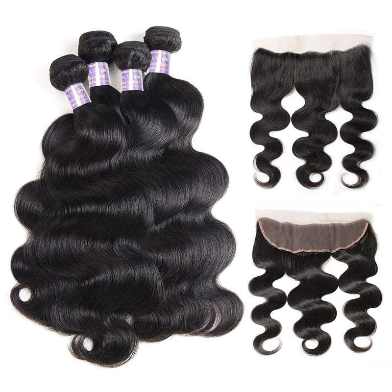 Upgrade your hairstyle with Allove Hair's Body Wave Hair for Sale! Our exquisite bundles feature luxurious Malaysian hair that offers a stunning, natural wave and effortless movement. Each set includes high-quality hair bundles paired with a 13x4 lace frontal, perfect for achieving a flawless sew-in look.