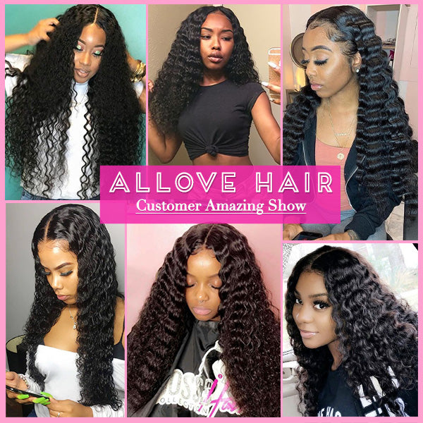 Brazilian Deep Wave 4 Bundles With 4*4 HD Lace Closure Virgin Human Hair with Baby Hair