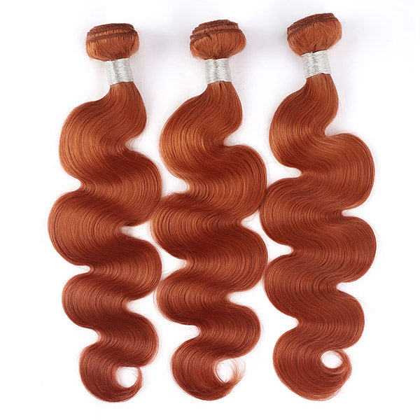 Allove Ginger Color Brazilian Body Wave Human Hair 3 Bundles