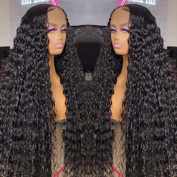 3 Cap Sizes | Brazilian 4x4 Water Wave Glueless HD Lace Closure Wig