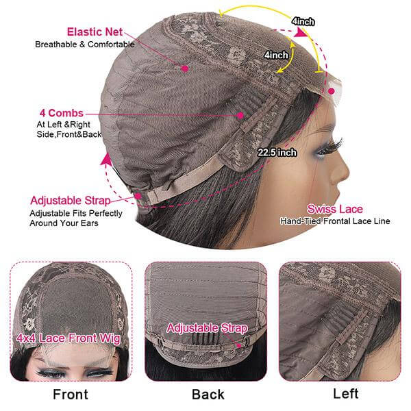 ⏰ ⏰ Flash Sale (Straight/Body Wave/ Deep Wave/Loose Deep Wave)Highlight 4*4 HD Lace Closure Human Hair Wig 150% Density Hurry Up!